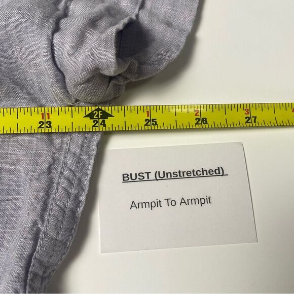 Tahari 100% Linen Short Sleeve Coastal Beachy Shirt Dress Women's Size 1X - Picture 13 of 14